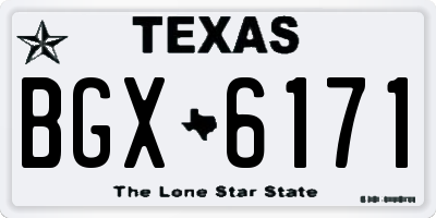 TX license plate BGX6171