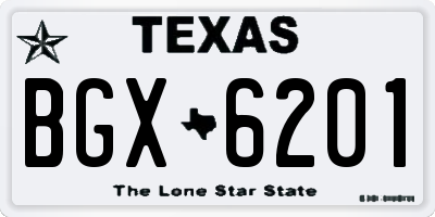 TX license plate BGX6201