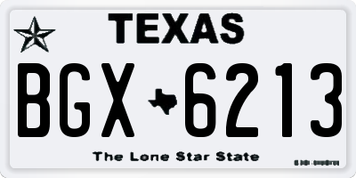 TX license plate BGX6213