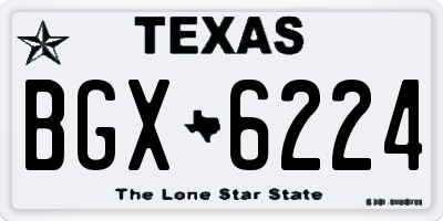 TX license plate BGX6224