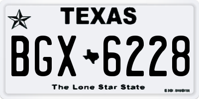 TX license plate BGX6228