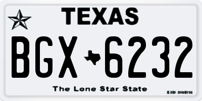 TX license plate BGX6232