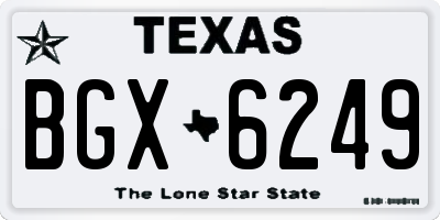 TX license plate BGX6249