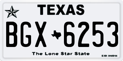TX license plate BGX6253