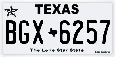 TX license plate BGX6257
