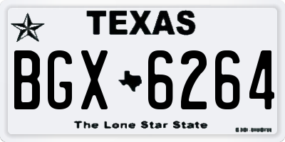 TX license plate BGX6264