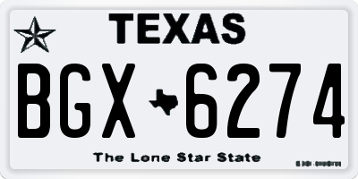 TX license plate BGX6274
