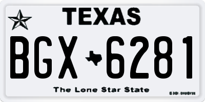 TX license plate BGX6281