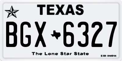 TX license plate BGX6327