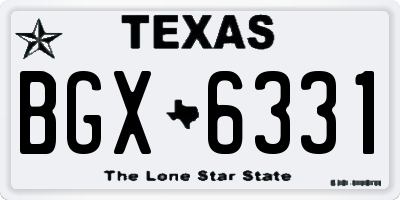 TX license plate BGX6331