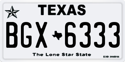 TX license plate BGX6333
