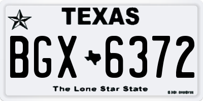 TX license plate BGX6372