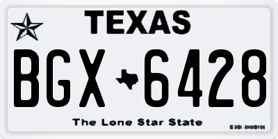 TX license plate BGX6428