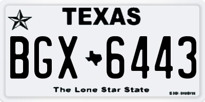 TX license plate BGX6443