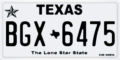 TX license plate BGX6475
