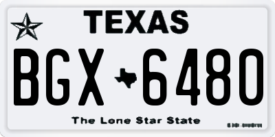 TX license plate BGX6480