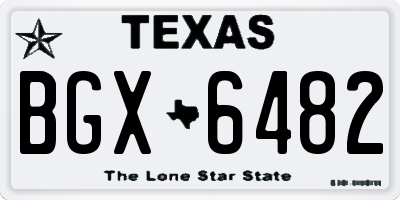 TX license plate BGX6482