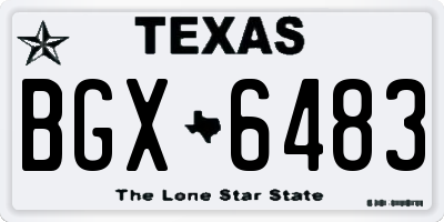TX license plate BGX6483