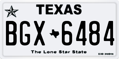 TX license plate BGX6484