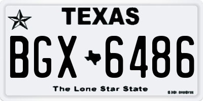 TX license plate BGX6486