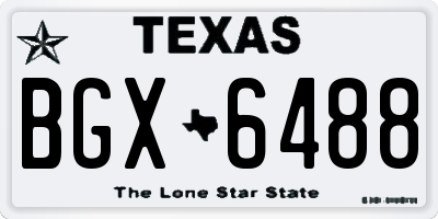 TX license plate BGX6488