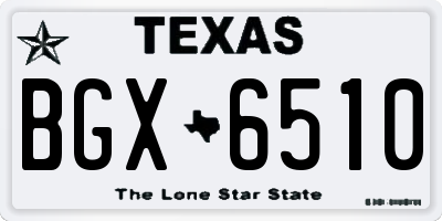 TX license plate BGX6510