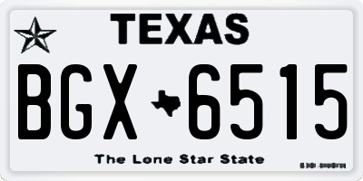 TX license plate BGX6515