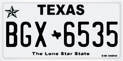 TX license plate BGX6535