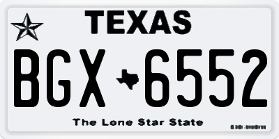 TX license plate BGX6552