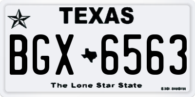 TX license plate BGX6563