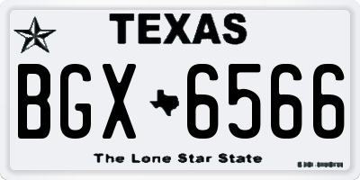TX license plate BGX6566