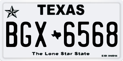 TX license plate BGX6568