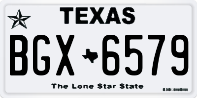 TX license plate BGX6579