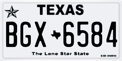 TX license plate BGX6584