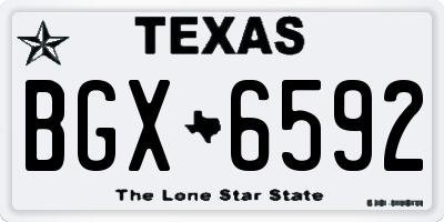 TX license plate BGX6592