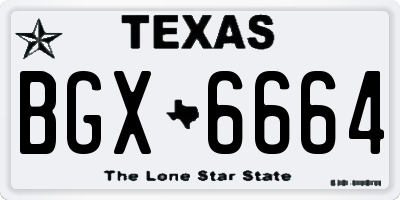 TX license plate BGX6664
