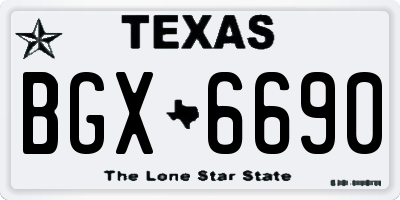 TX license plate BGX6690