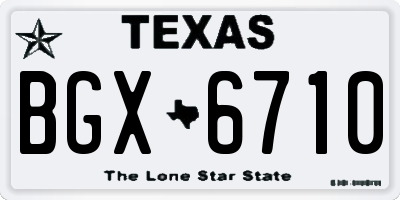 TX license plate BGX6710