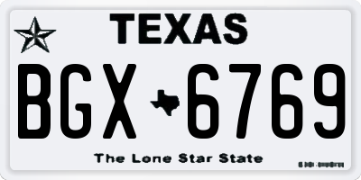 TX license plate BGX6769