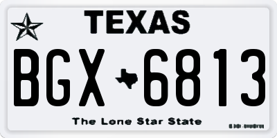 TX license plate BGX6813