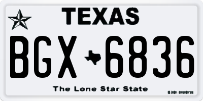TX license plate BGX6836