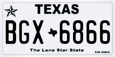 TX license plate BGX6866