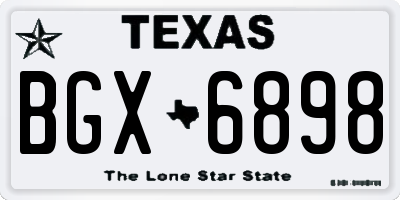 TX license plate BGX6898