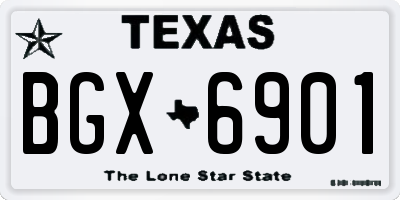 TX license plate BGX6901
