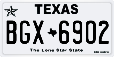 TX license plate BGX6902