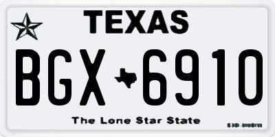 TX license plate BGX6910