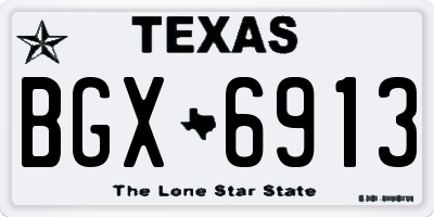 TX license plate BGX6913