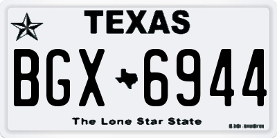 TX license plate BGX6944