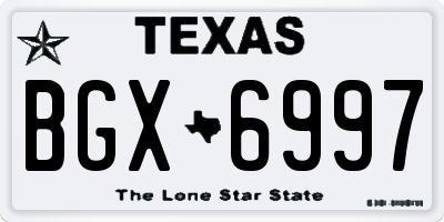 TX license plate BGX6997