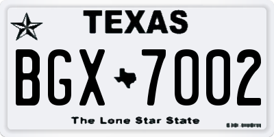 TX license plate BGX7002